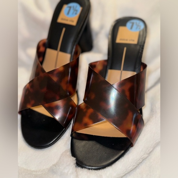 Dolce vita Joni style leopard shoes 7.5 Block heels New*! - Picture 4 of 12